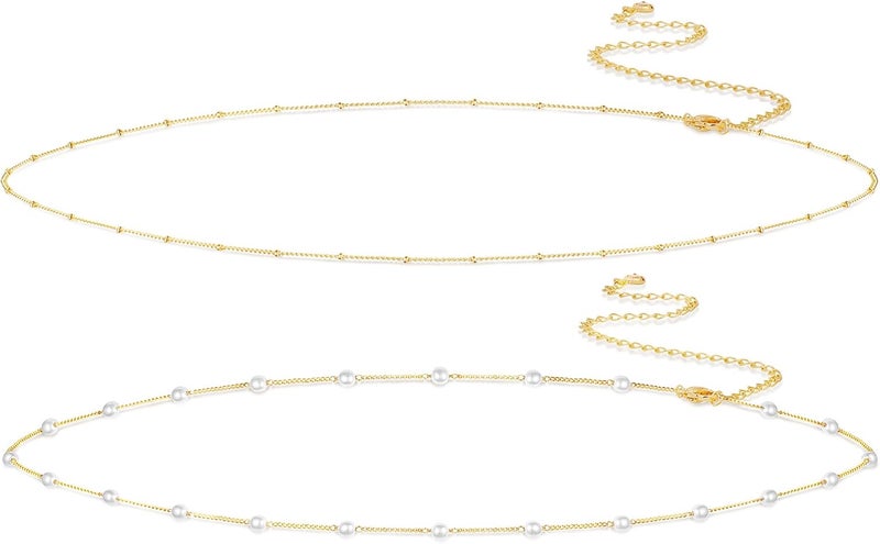 Rotnso 14K Gold Plated Body Chains Dainty Boho Layered Beach Waist Chain Adjustable Bikini Belly Chain Jewelry Accessories for Women Sexy - Image 1